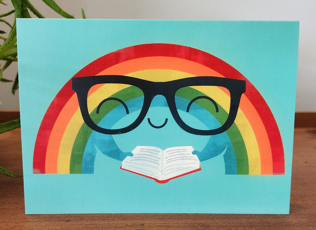 East End Prints - Reading Rainbow - Greeting Card
